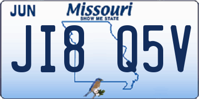 MO license plate JI8Q5V