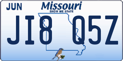 MO license plate JI8Q5Z