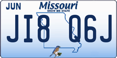 MO license plate JI8Q6J