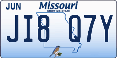 MO license plate JI8Q7Y