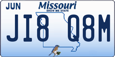 MO license plate JI8Q8M