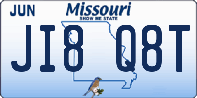 MO license plate JI8Q8T