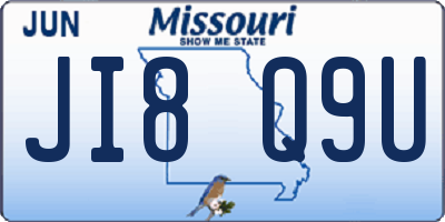 MO license plate JI8Q9U