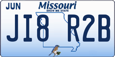 MO license plate JI8R2B