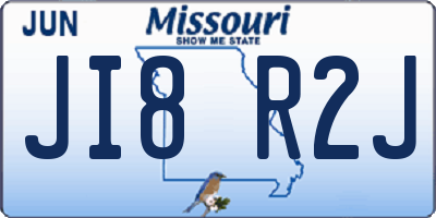 MO license plate JI8R2J