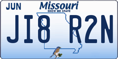 MO license plate JI8R2N