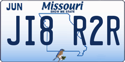 MO license plate JI8R2R