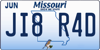 MO license plate JI8R4D