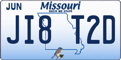 MO license plate JI8T2D