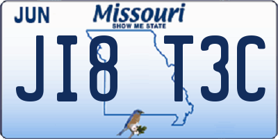 MO license plate JI8T3C