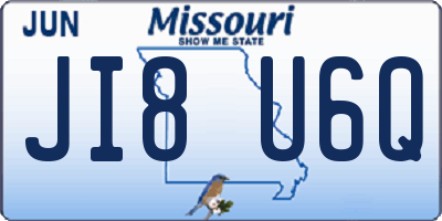 MO license plate JI8U6Q