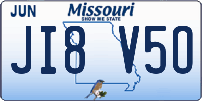 MO license plate JI8V5O