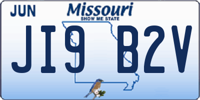 MO license plate JI9B2V