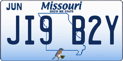 MO license plate JI9B2Y