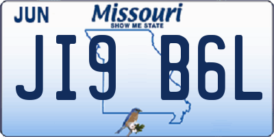 MO license plate JI9B6L