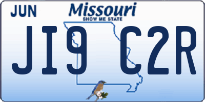 MO license plate JI9C2R