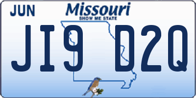 MO license plate JI9D2Q