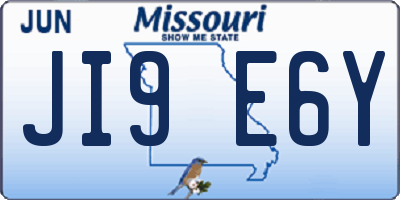 MO license plate JI9E6Y