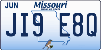 MO license plate JI9E8Q