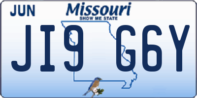 MO license plate JI9G6Y