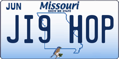 MO license plate JI9H0P