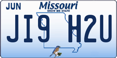 MO license plate JI9H2U