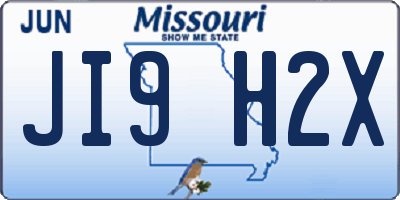 MO license plate JI9H2X