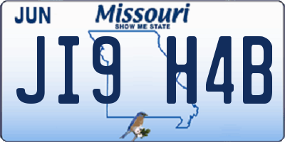 MO license plate JI9H4B