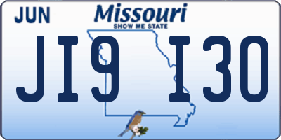 MO license plate JI9I3O