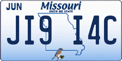MO license plate JI9I4C