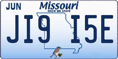 MO license plate JI9I5E