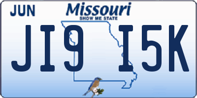 MO license plate JI9I5K