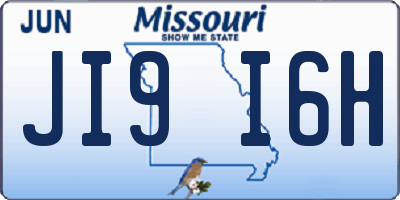 MO license plate JI9I6H