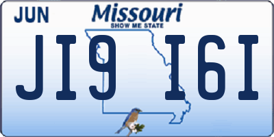 MO license plate JI9I6I