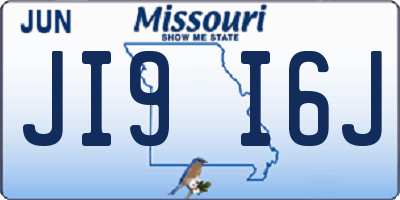 MO license plate JI9I6J