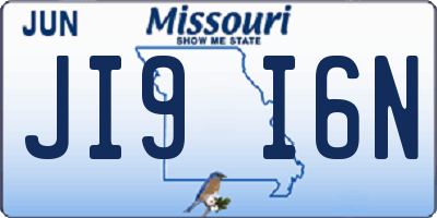 MO license plate JI9I6N
