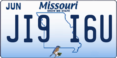 MO license plate JI9I6U