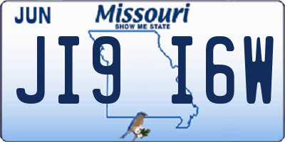 MO license plate JI9I6W