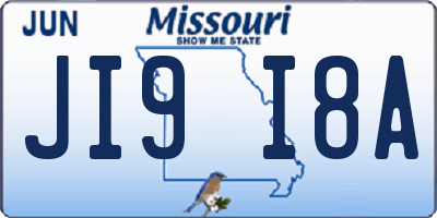 MO license plate JI9I8A