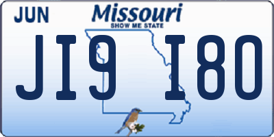 MO license plate JI9I8O
