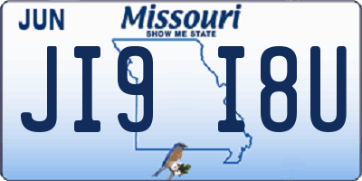 MO license plate JI9I8U