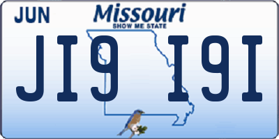 MO license plate JI9I9I