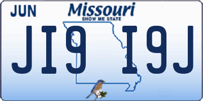 MO license plate JI9I9J