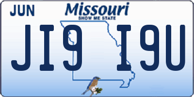 MO license plate JI9I9U