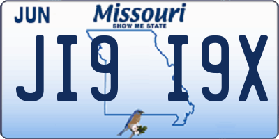 MO license plate JI9I9X