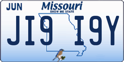 MO license plate JI9I9Y