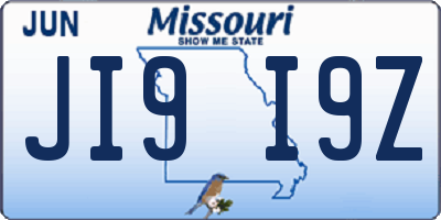 MO license plate JI9I9Z