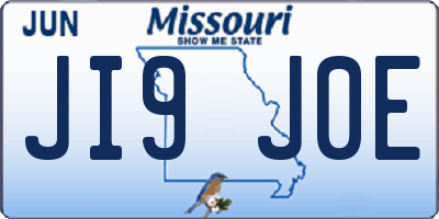 MO license plate JI9J0E