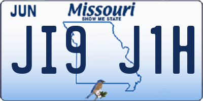 MO license plate JI9J1H