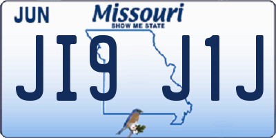 MO license plate JI9J1J